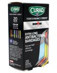 Curad Extra Long Antibacterial Bandages (20/bx)