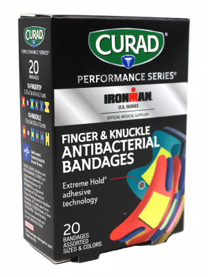 Finger & Knuckle Antibacterial Bandages (20/bx)