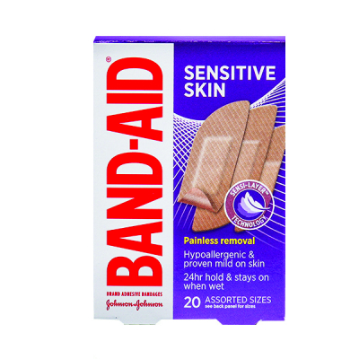 Band Aid Sensitive Skin Bandages 20/Ct