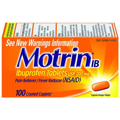 Motrin Ib 100 Count Tablets