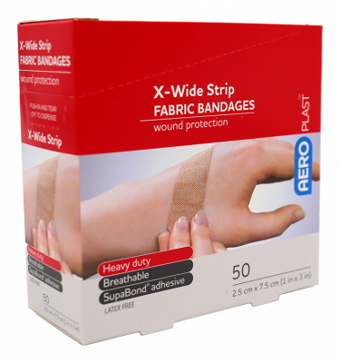 Fabric Bandages, 1 x 3, 50/Box Fabric Bandages, 1 x 3, 50/Box