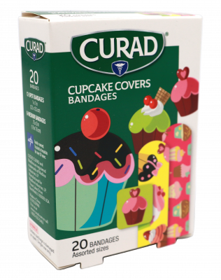 Curad Kids Cupcake Assorted Bandages 20/Ct