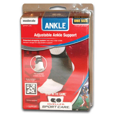 MUELLER ADJUSTABLE ANKLE STABILIZER ONE SIZE, Harringtons Pharmacy, Cork