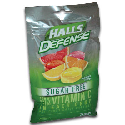 Halls Defense Sugar Free - Citrus (25/ct)