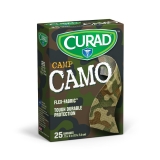Curad Green Camouflage Fabric Bandages 3/4