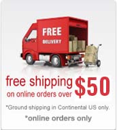 Free Shipping On online orders over 50